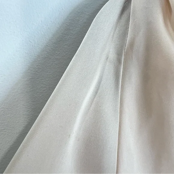 BEDO Femme blush satin beaded neckline one shoulder top S - Picture 8 of 10